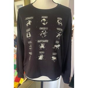 Circle X Zodiac Crewneck Cropped Sweatshirt size small